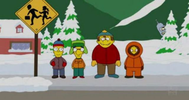 south park simpson futurama